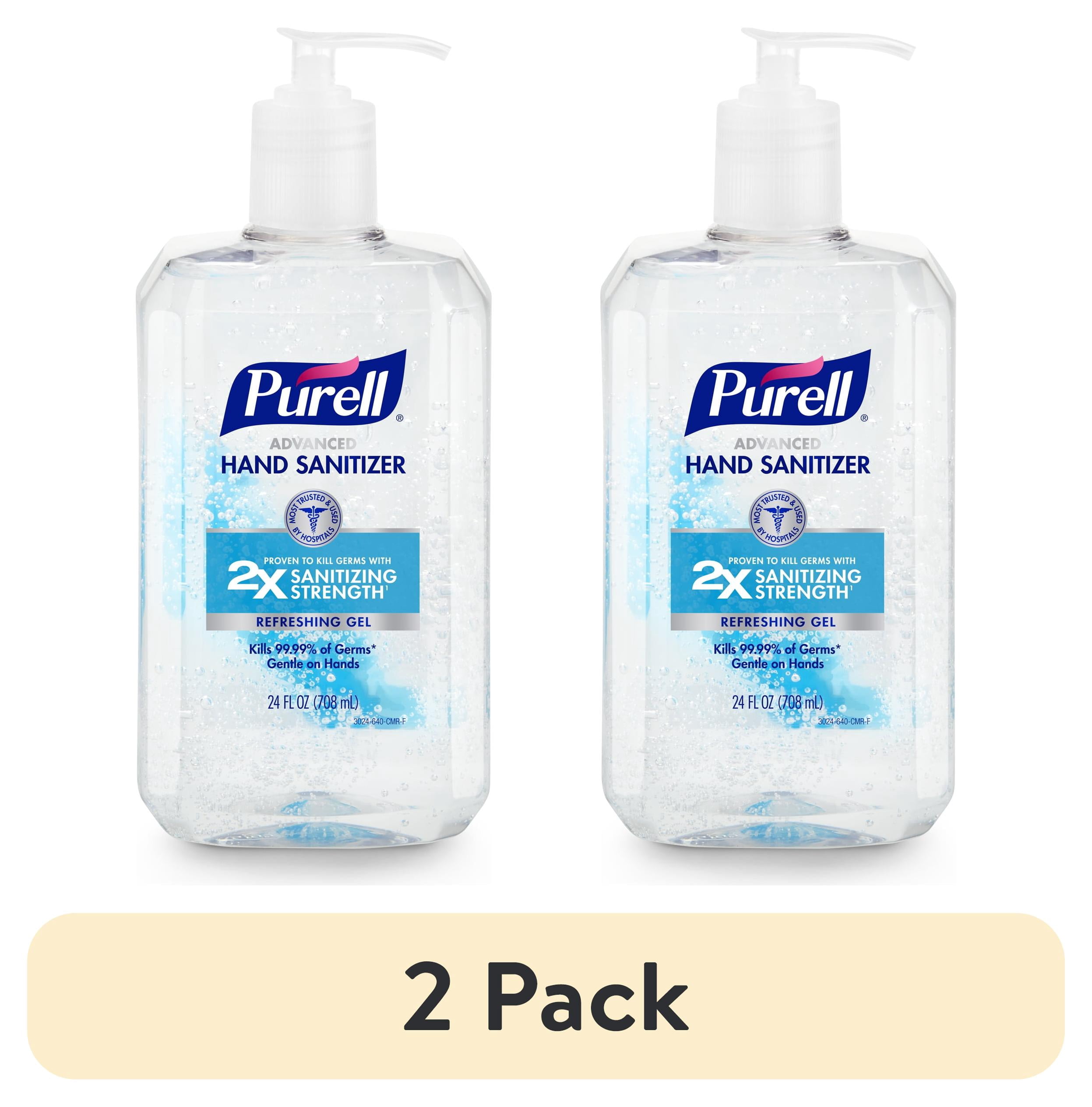 (2 pack) PURELL® Advanced Hand Sanitizer Refreshing Gel, 24 oz Pump Bottle (Adult)