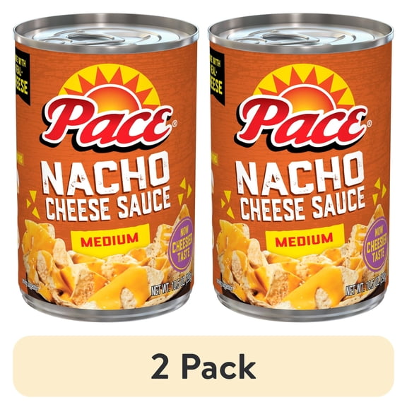 (2 pack) Pace Medium Nacho Cheese Sauce, 10.5 oz Can