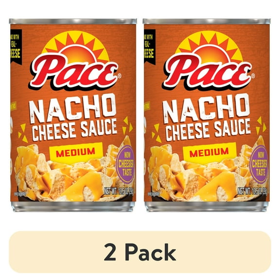 (2 pack) Pace Medium Nacho Cheese Sauce, 10.5 oz Can