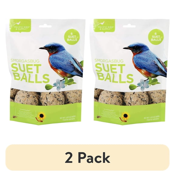 (2 pack) Pacific Bird & Supply Co. Smorgasbug Suet Balls, 6pk