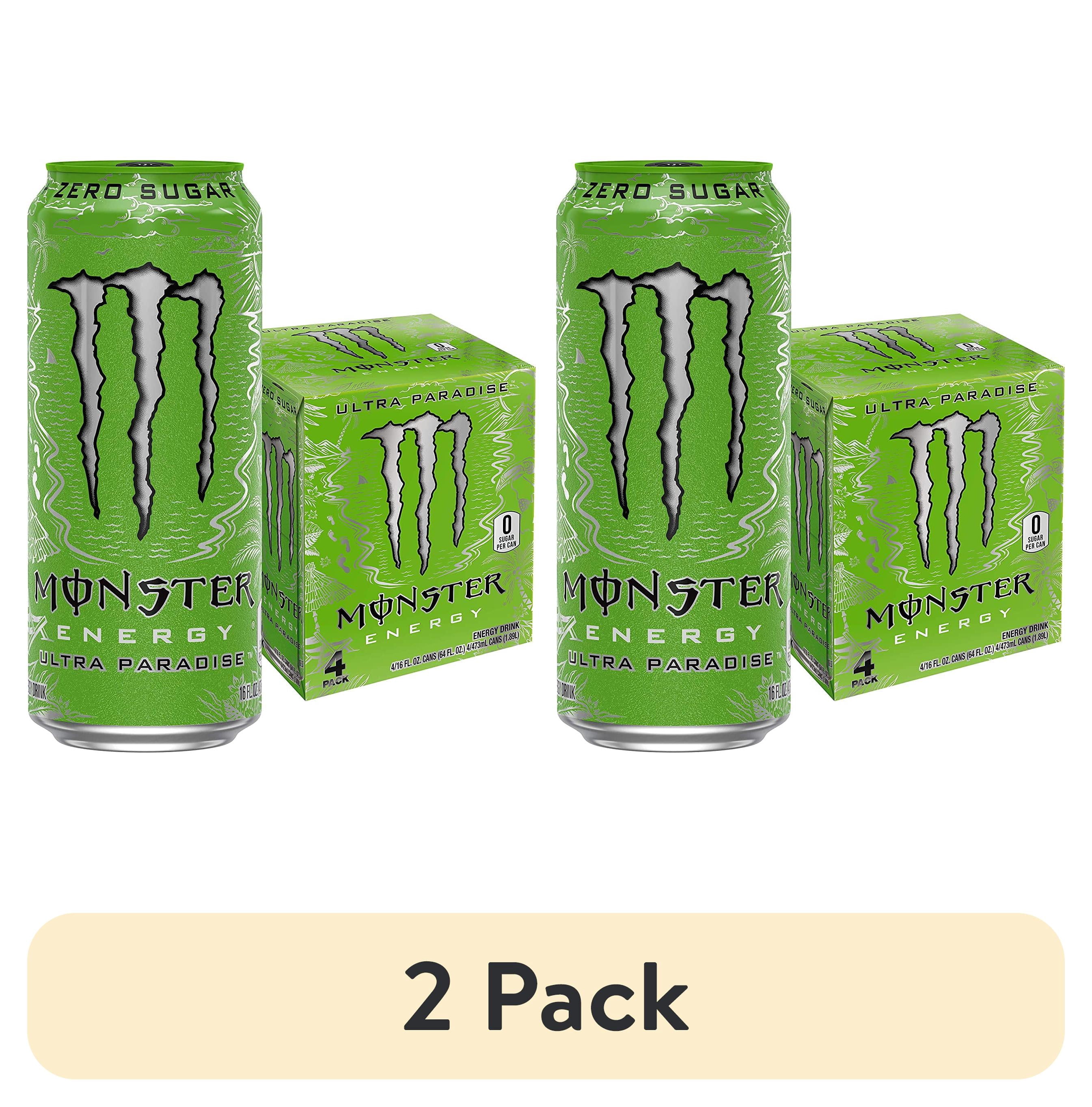 (2 pack) (Pack Of 4) Monster Energy Drink, Ultra Paradise, 16 Fl Oz