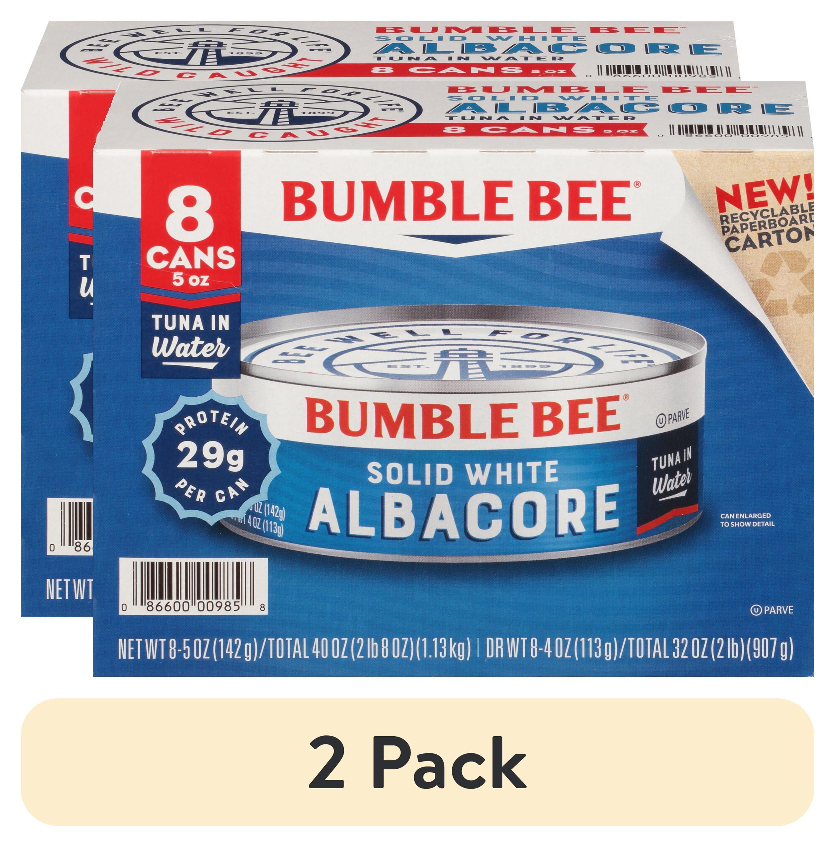 (2 pack) (Pack of 8) Bumble Bee Solid White Albacore Tuna in Water, 5 oz cans