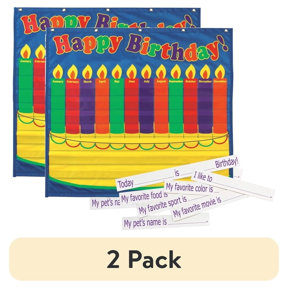 (2 pack) Pacon Birthday Pocket Chart