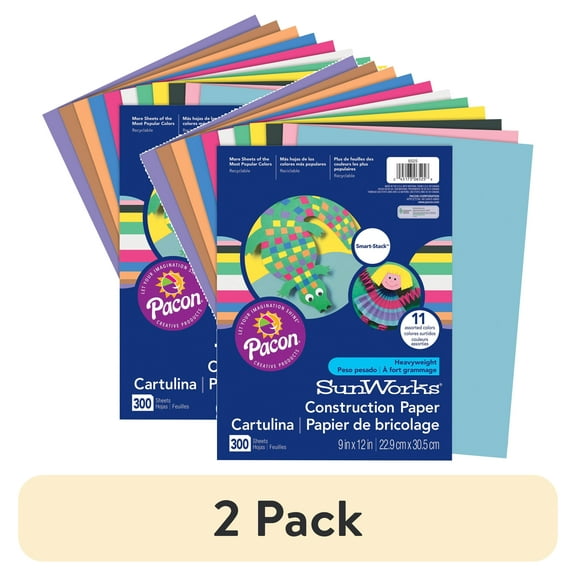 Prang Construction Paper Smart Stack 11 Colors, 11 Assorted Colors, 9" x 12", 300 Sheets