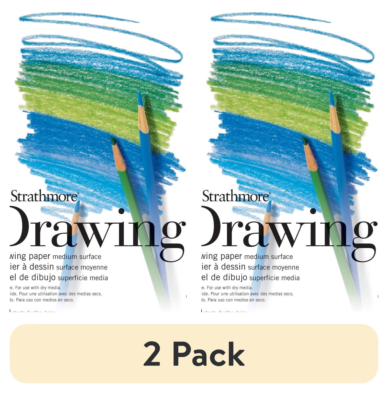 (2 pack) Strathmore 9" x 12" Tape Bound Drawing Pad