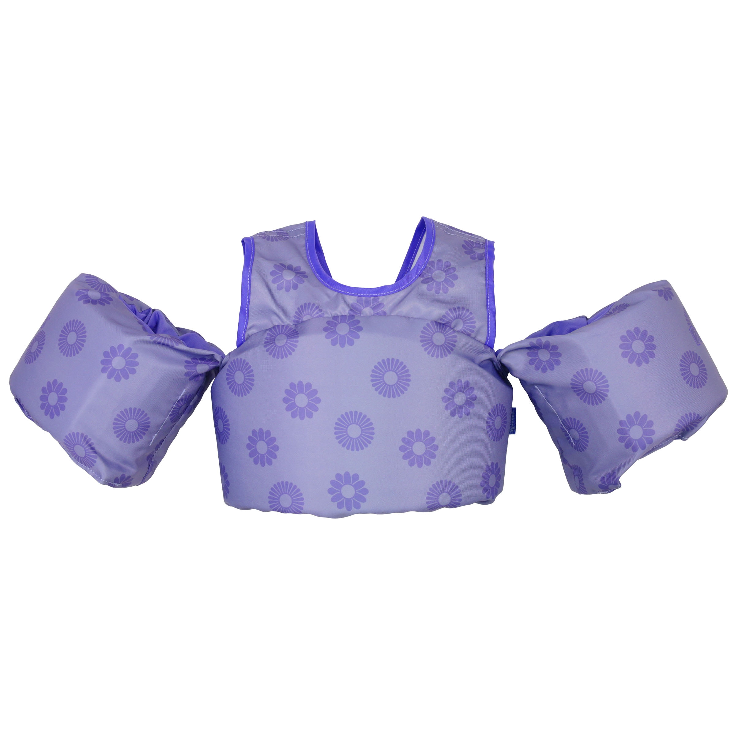 (2 pack) Paddle Pals U.S. Coast Guard Approved Life Jacket for Children (33-55 lbs.) – Safety Swim Vest with Arm Bands, Purple Flower