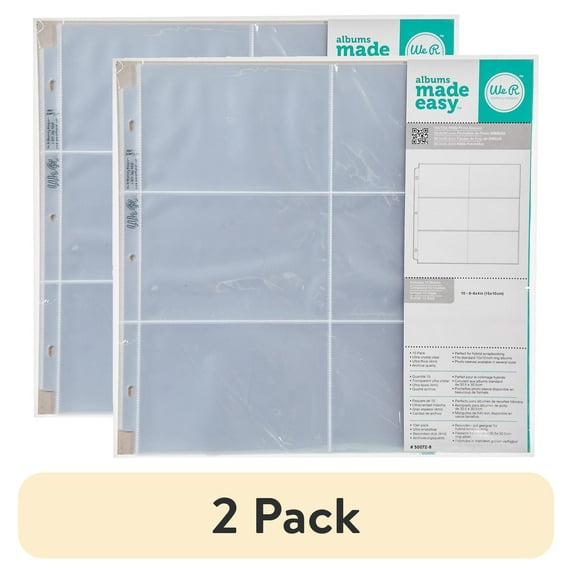 (2 pack) Page Protector 4X6 Horizontal 12X12 10Pk