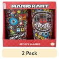 thumbnail interactive-video image 1 of (2 pack) Paladone Mario Kart Inspired Drinking Glass Tumbler Cups Set of 2 Glasses, 1 of 7