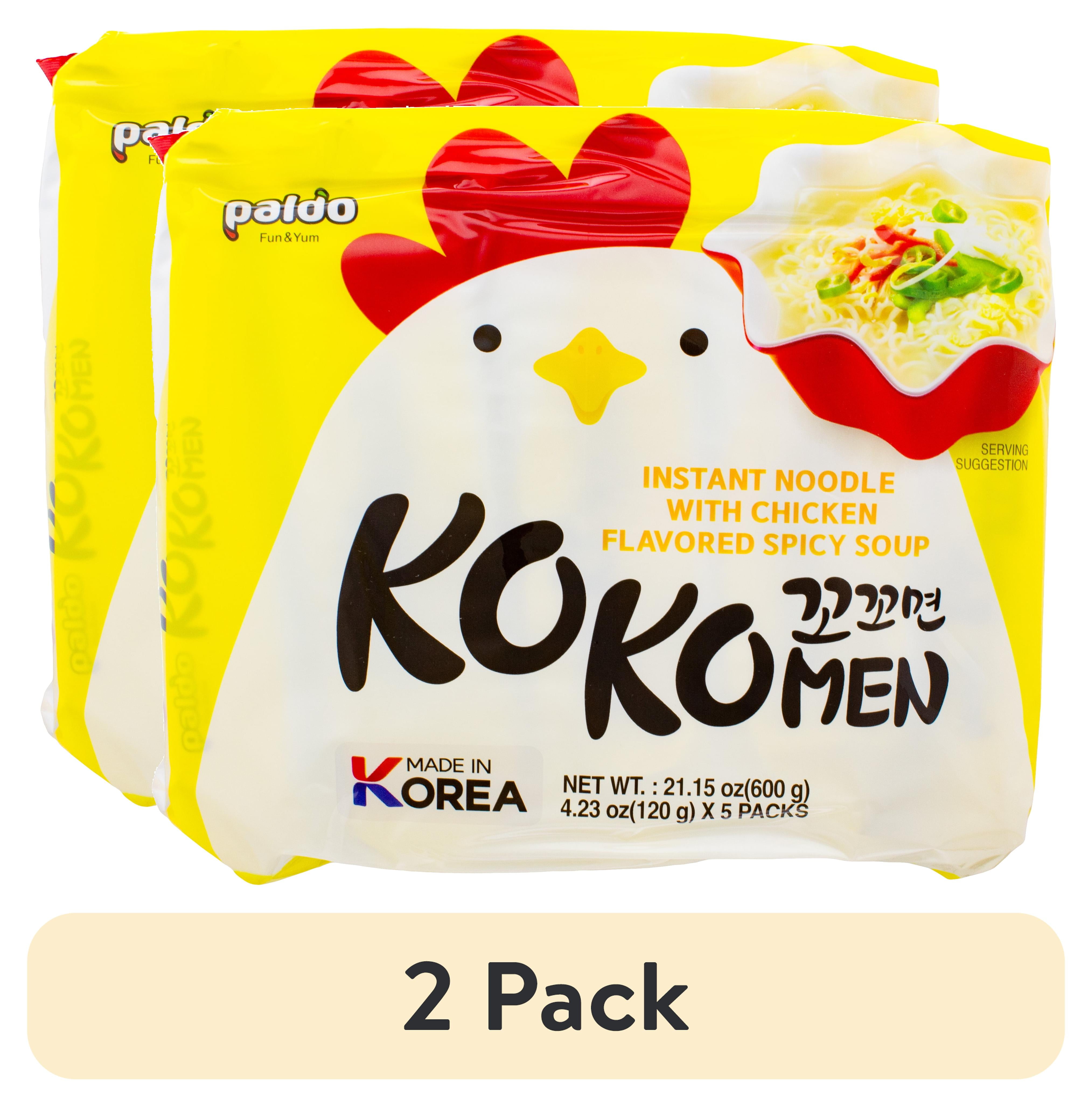 Paldo Kokomen Spicy Chicken Instant Noodle, 21.15 oz, 5 Pack Bag