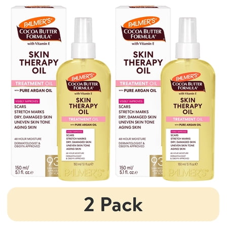 (2 pack) Palmer's Cocoa Butter Formula Skin Therapy Oil for Dry Skin, 5.1 fl. oz.