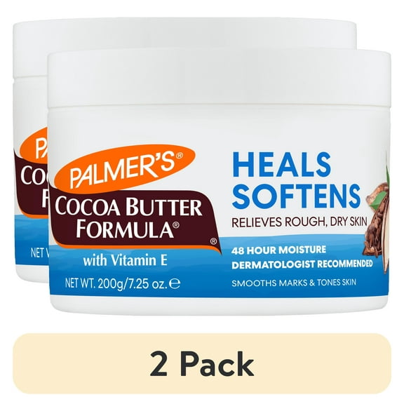 (2 pack) Palmer's Cocoa Butter Formula Solid Lotion with Vitamin E, Moisturizes & Soothes Dry Skin, 7.25 oz.