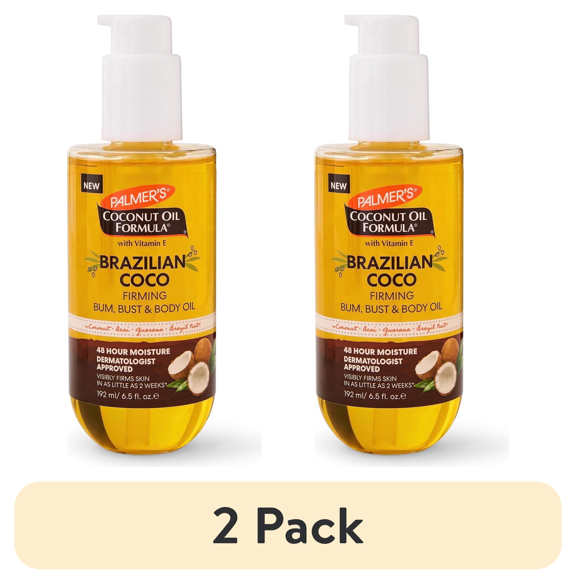 (2 pack) Palmer's Coconut Oil Brazilian Coco Firming Body Oil, 6.5 fl oz