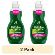 2 pack Palmolive Ultra Strength Liquid Dish Soap, Cuts Grease and Grime, No Soaking Needed, 8 fl oz Bottle