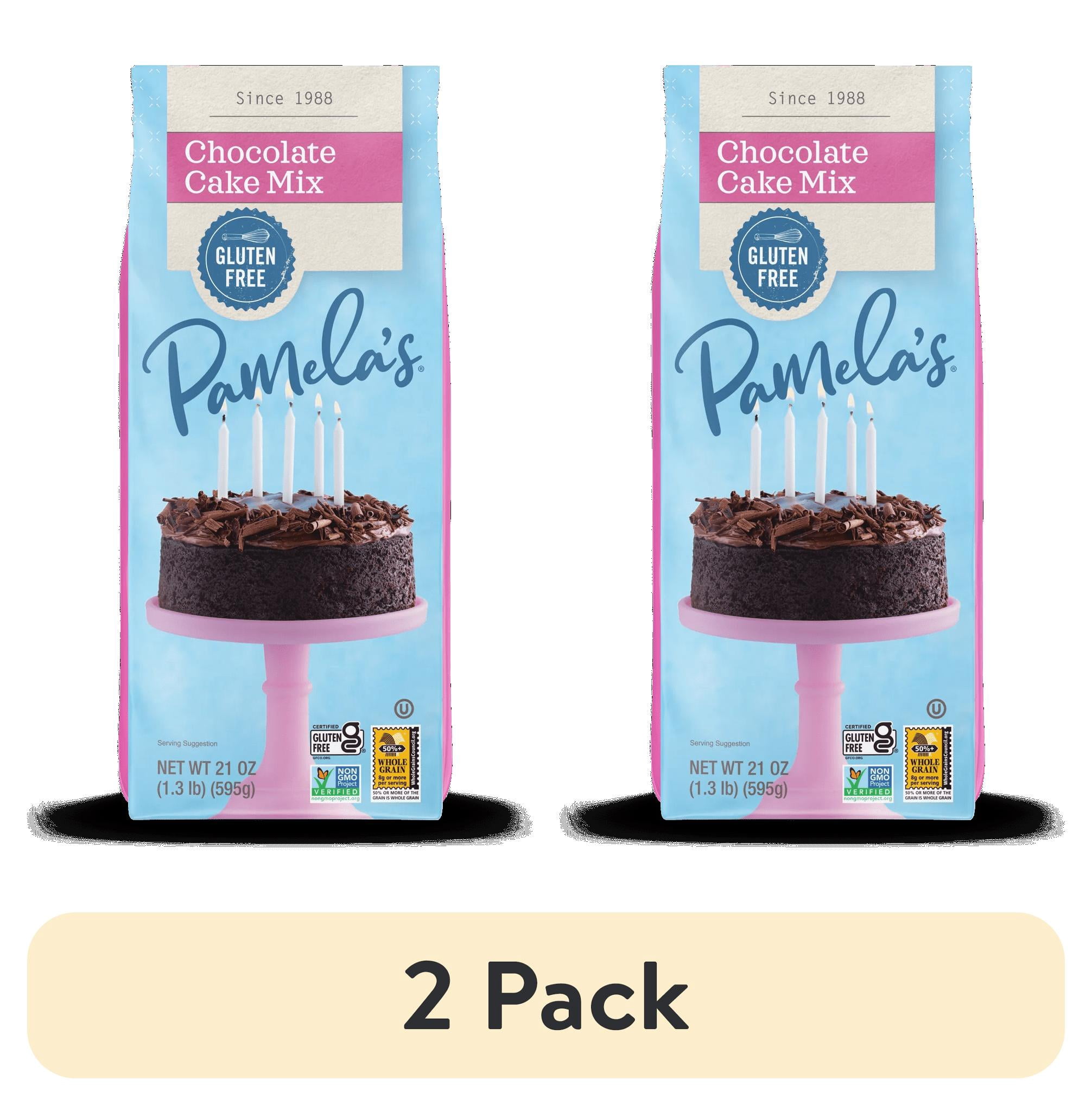 (2 pack) Pamela’s Gluten-Free Chocolate Cake Mix, 21 oz Bag