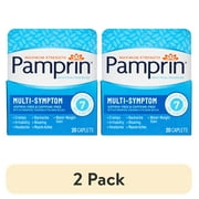 (2 pack) Pamprin Maximum Strength Multi-Symptom Menstrual Pain Relief Caplets, 20 Ct