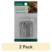 2 pack Panacea Products Greening Pins, 4.75" long, Floral Arranging Supplies, Silver Metal, 50 Pieces