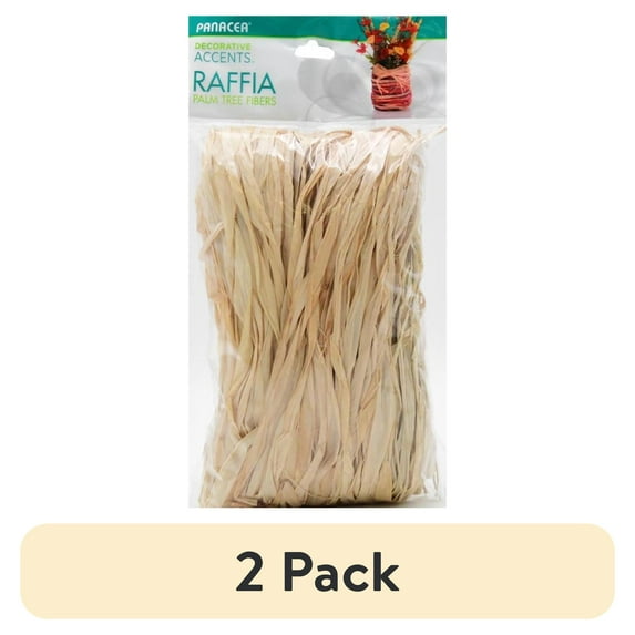 (2 pack) Panacea Products Natural Raffia Bag for Crafting and Plant Care, 1 Bundle