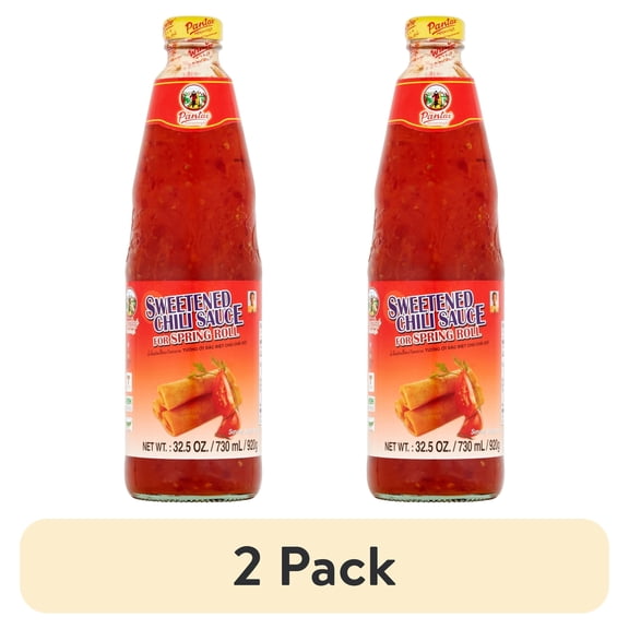 (2 pack) Pantainorasingh Sweetened Chili Sauce for Spring Roll, 32.5 Oz