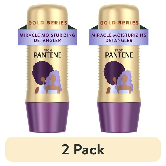 (2 pack) Pantene Gold Series Miracle Hair De-tangler with Argan Oil Conditioner, 8 fl oz