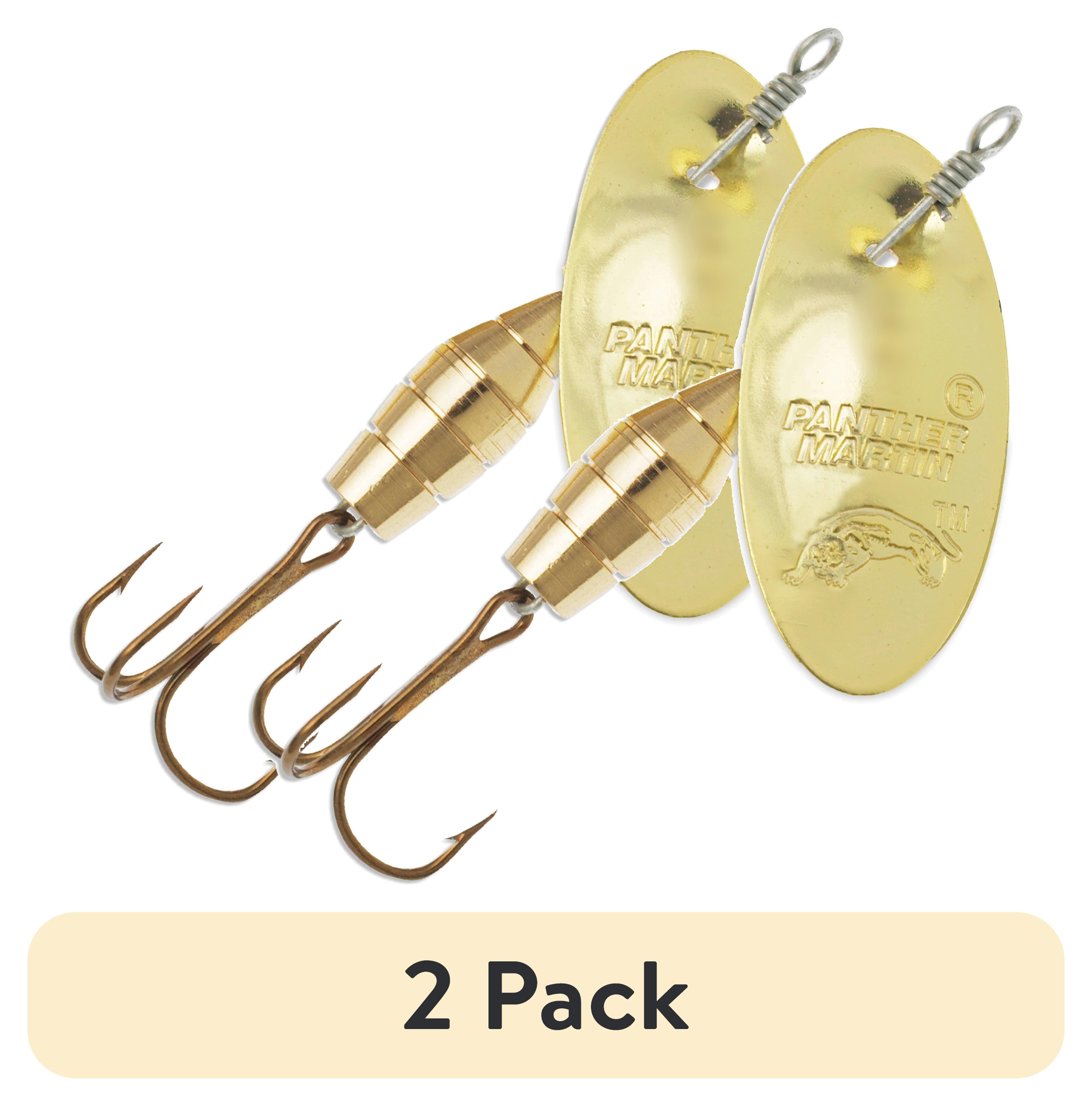 (2 pack) Panther Martin Deluxe Gold 1/4 oz Inline Spinner (PMD 6 G)