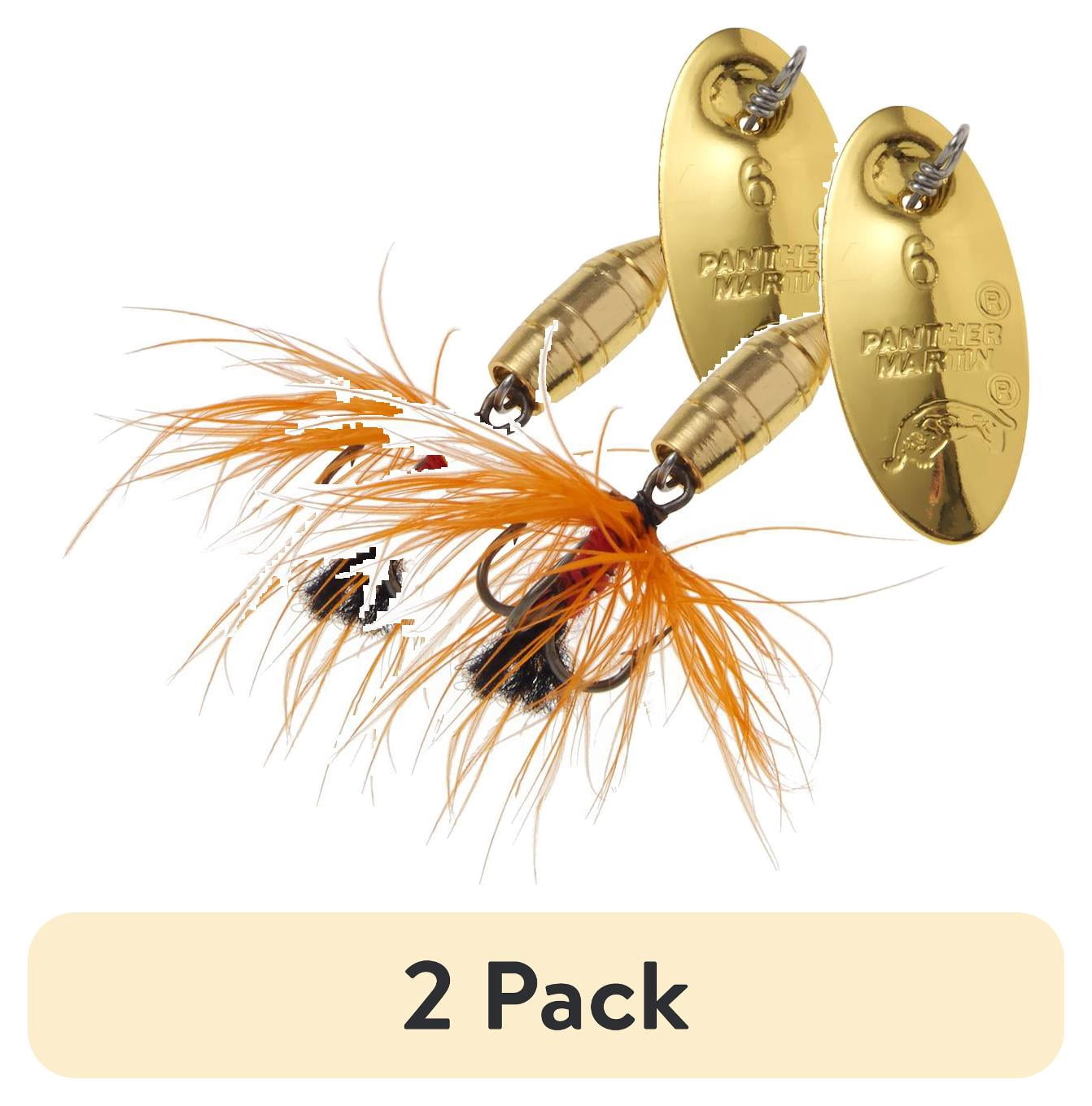 (2 pack) Panther Martin Deluxe Dressed Gold/Orange 1/8 oz Inline Spinner (PMF 4 GO)