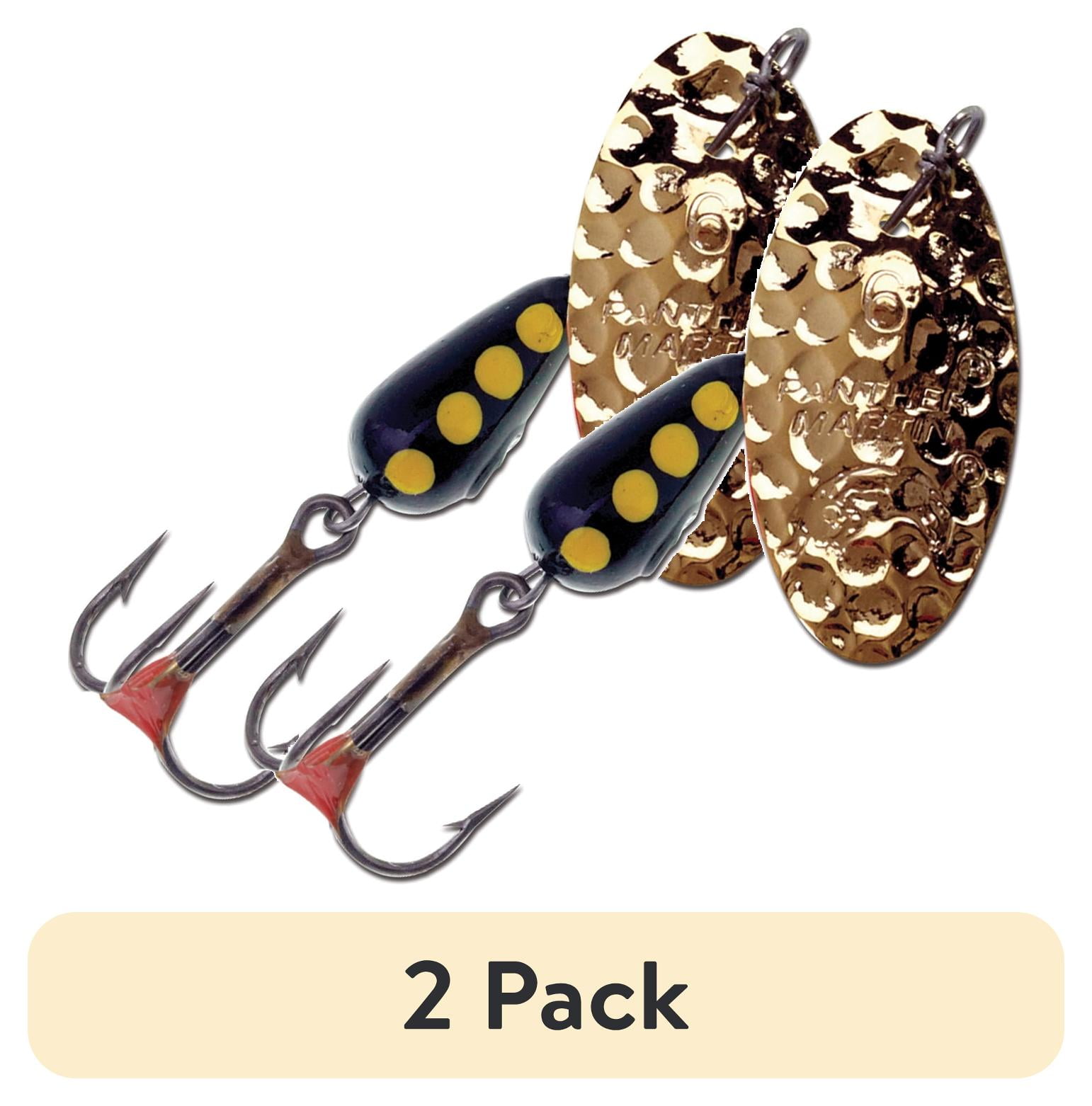 (2 pack) Panther Martin PMHMHS_4_HGG Hammered Scented Fishing Lures - Hammered Gold Garlic - 4 (1/8 oz)
