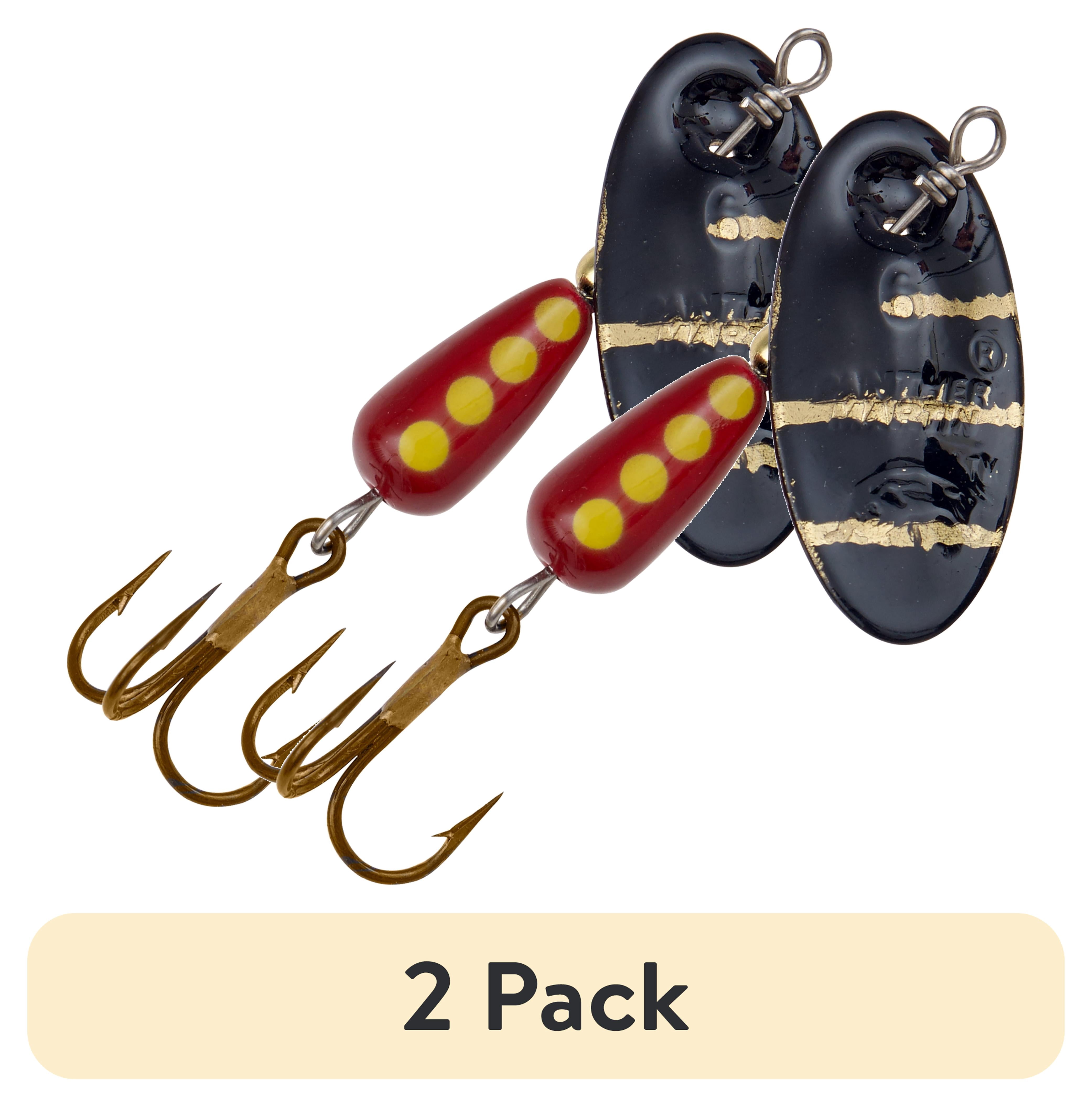 (2 pack) Panther Martin PMR_1_BZ Classic Regular Teardrop Spinners Fishing Lure - Black Zebra - 1 (1/32 oz)
