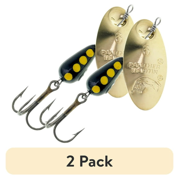(2 pack) Panther Martin PMR_4_G Classic Regular Teardrop Spinners Fishing Lure - Gold - 4 (1/8 oz)