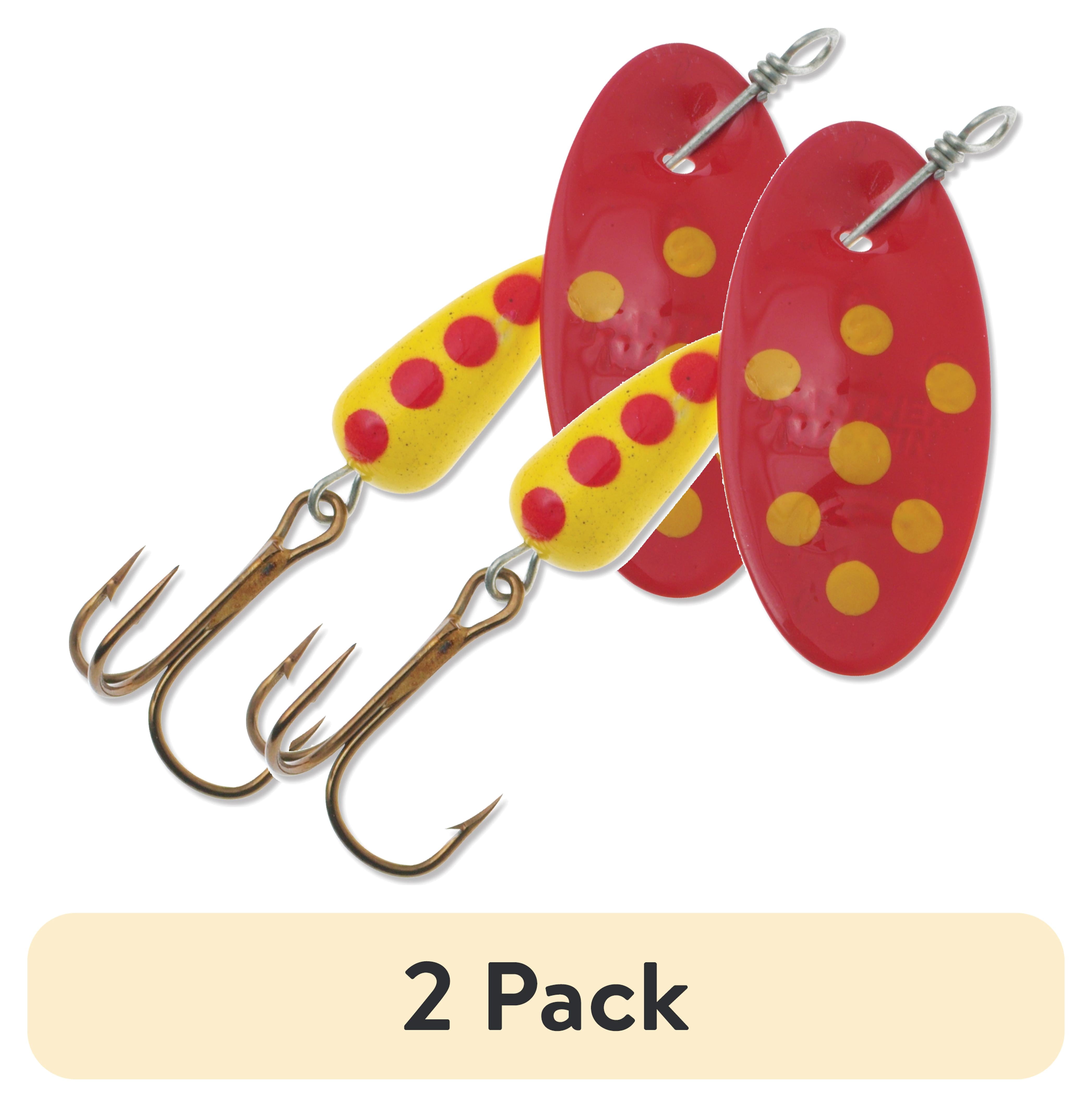 (2 pack) Panther Martin PMSP_2_R Spotted Teardrop Spinners Fishing Lure - Red - 2 (1/16 oz)