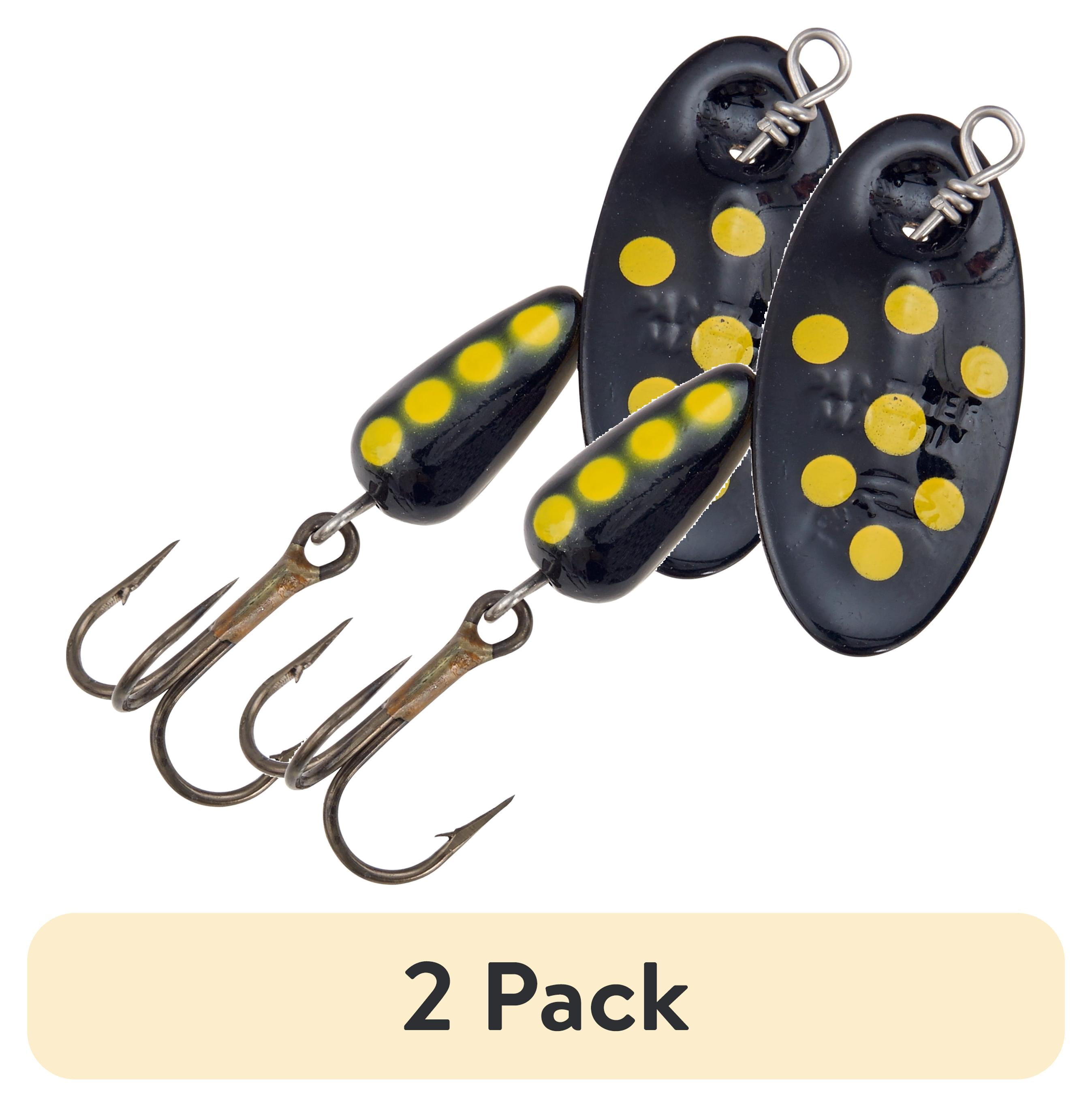 (2 pack) Panther Martin PMSP_4_B Spotted Teardrop Spinners Fishing Lure - Black - 4 (1/8 oz)