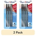 thumbnail image 1 of (2 pack) Paper Mate EraserMate Erasable Pens, Ballpoint Pens, Medium Point (1.0mm), Black, 4 Count, 1 of 9