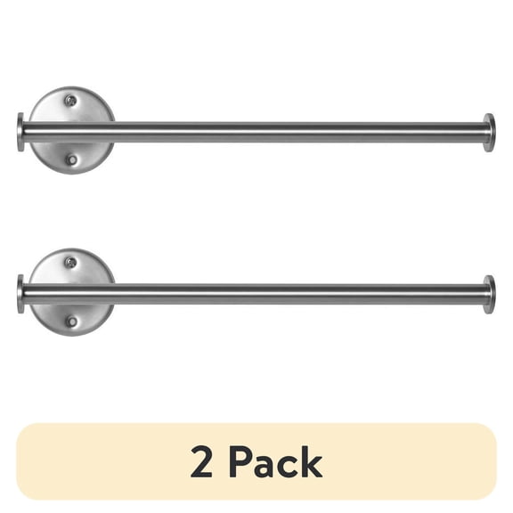 (2 pack) Mainstays Metal 14" x 4" x 2.75" Paper Towel Holder