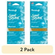 2 pack Paradise Air Super Organic Extra Strength Air Freshener, Under the Seat, in the Door Pocket, 1.62 oz, Blue Lava