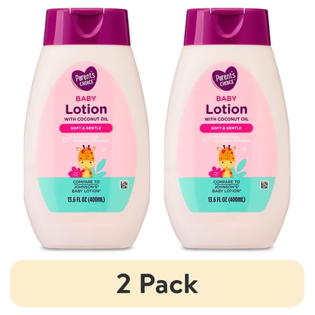 (2 pack) Parent's Choice Baby Lotion with Coconut Oil, 13.6 fl oz