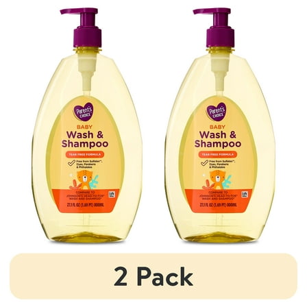(2 pack) Parent's Choice Tear-Free Baby Wash & Shampoo, 27.1 fl oz