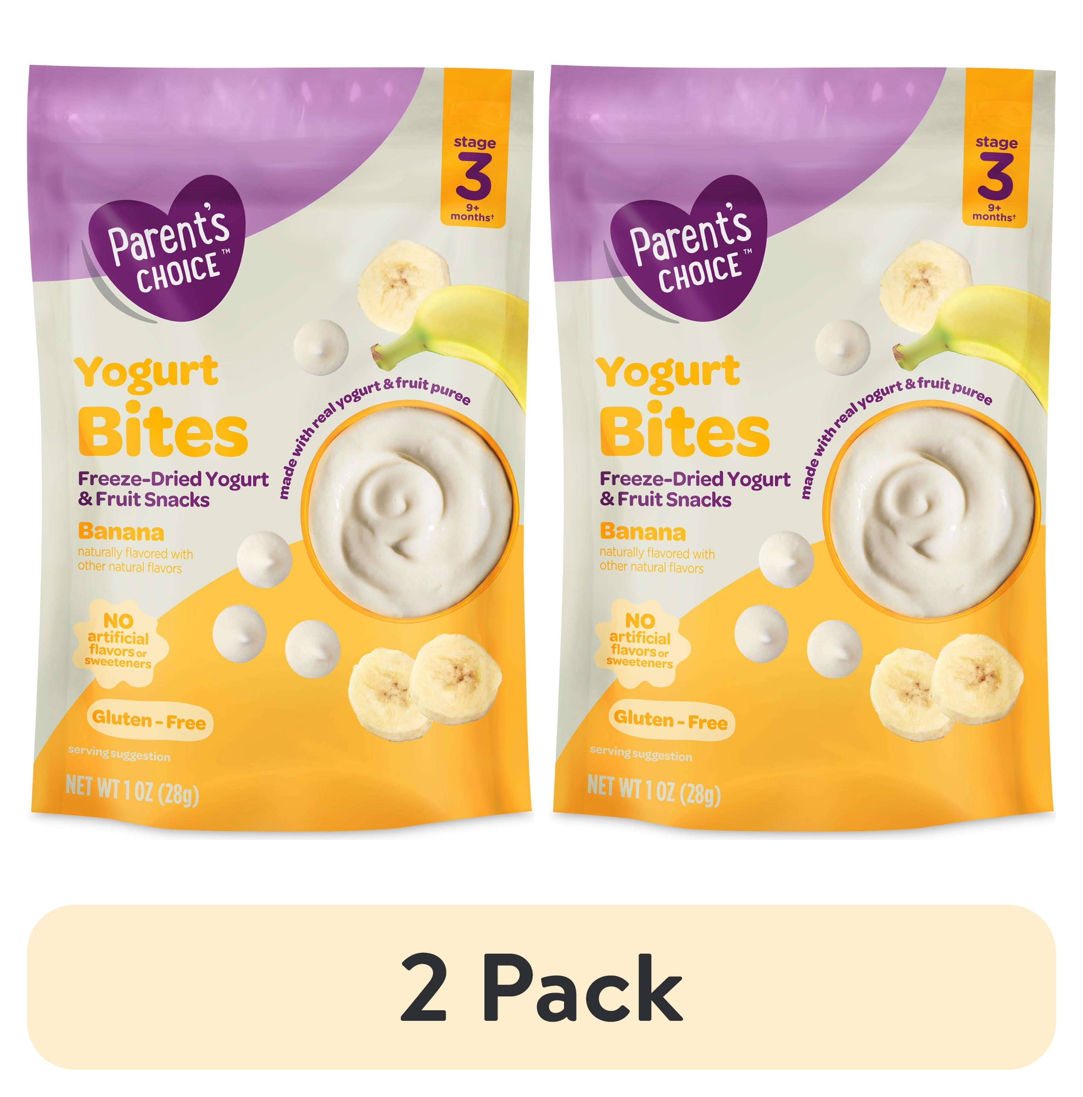 2 pack) Parent's Choice Stage 3 Toddler Yogurt Bites Snack, Banana