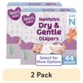 thumbnail image 1 of (2 pack) Parent's Choice Dry & Gentle Diapers Size N, 44 Count (Select for More Options), 1 of 17