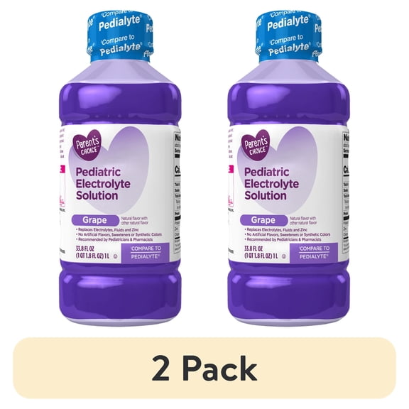 (2 pack) Parent's Choice Electrolyte Solution, Grape, 1 Liter