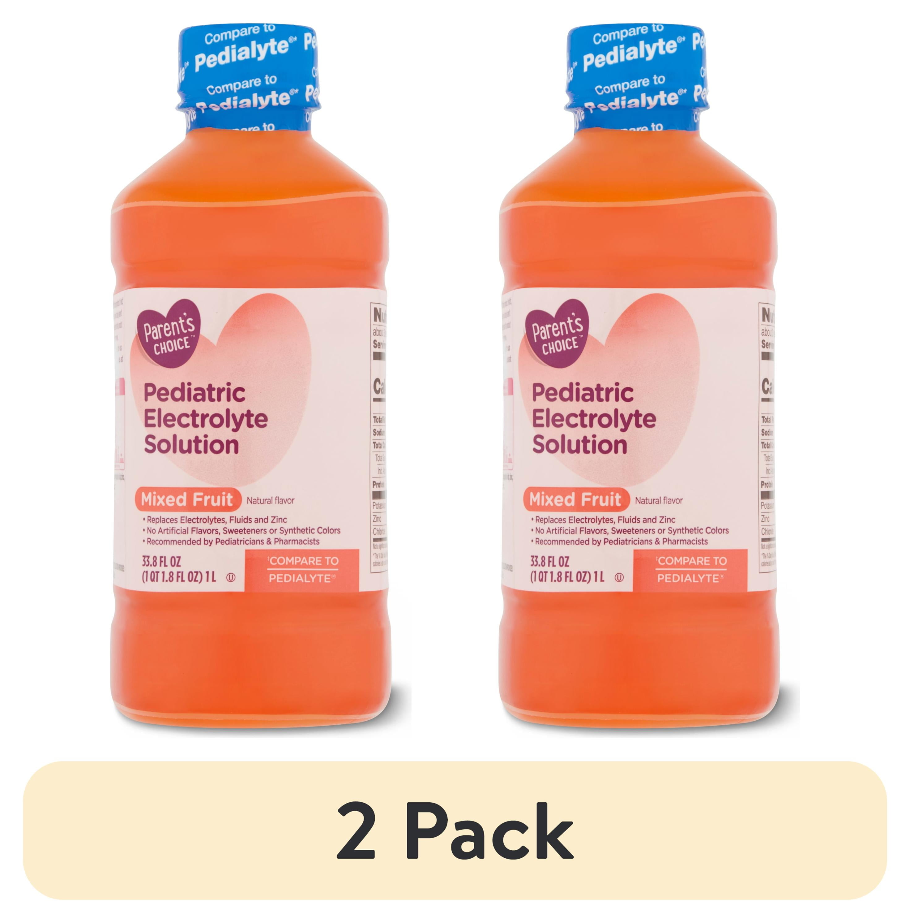 (2 pack) Parent's Choice Electrolyte Solution, Mixed Fruit, 1 Liter