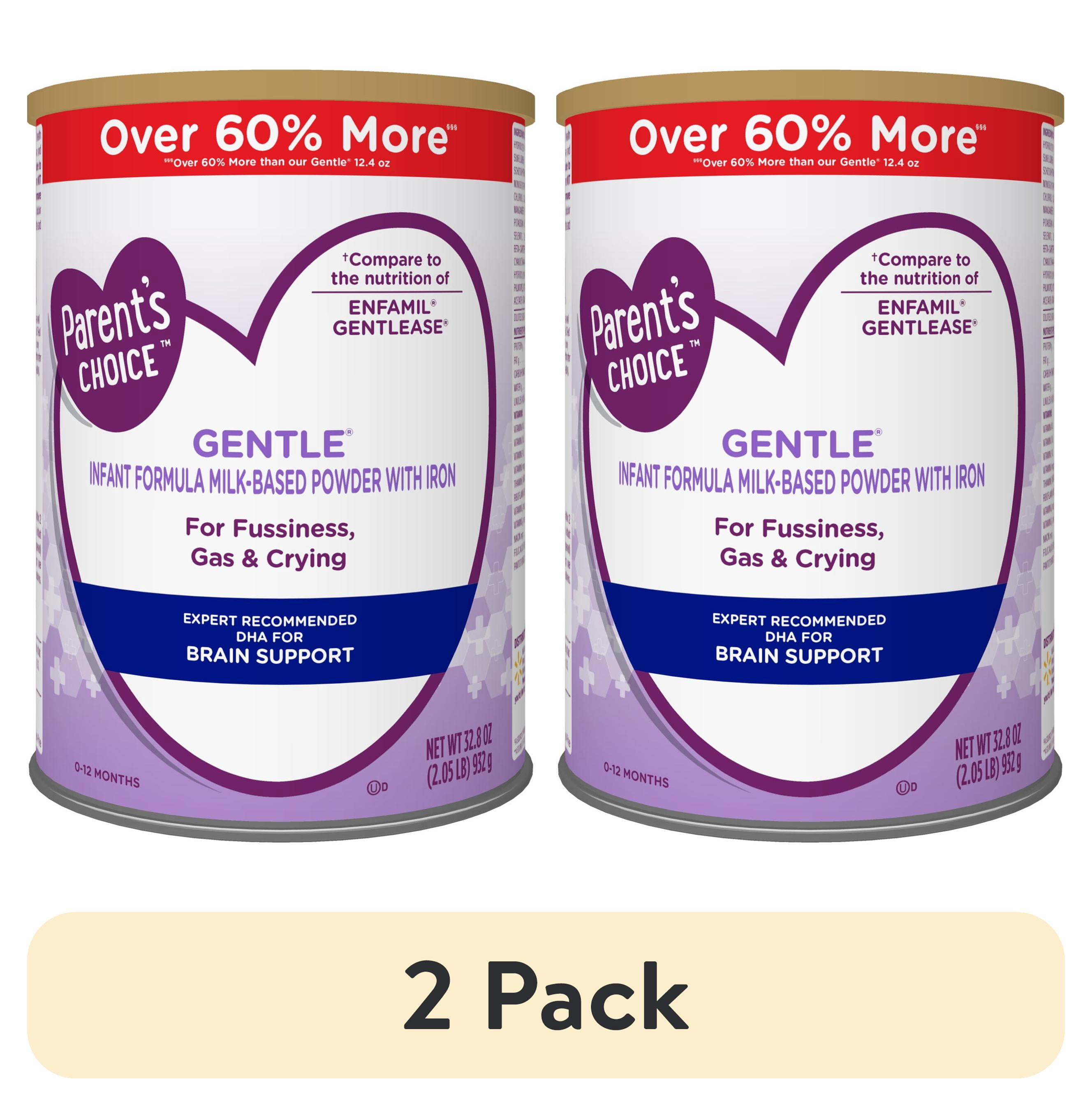 (2 pack) Parent's Choice Gentle Infant Formula Powder with Iron for Fussiness, Gas and Crying, 32.8 oz