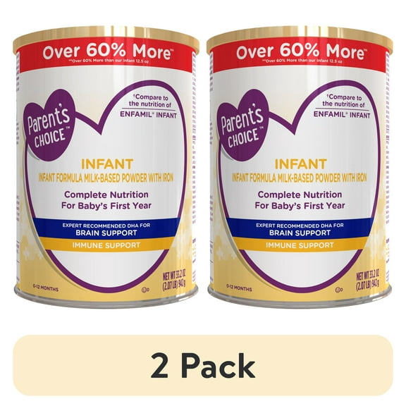 (2 pack) Parent's Choice Infant Formula Milk-Based Powder with Iron, 33.2 oz