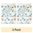 thumbnail image 1 of (2 pack) Parent's Choice Multicolor Jungle Print Super Soft Reversible Baby Blanket, Infant Boy, 1 of 10