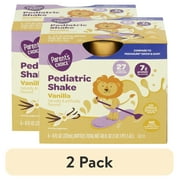 (2 pack) Parents Choice Pediatric Shake, Vanilla, 8 fl oz Bottle, 6 Shakes