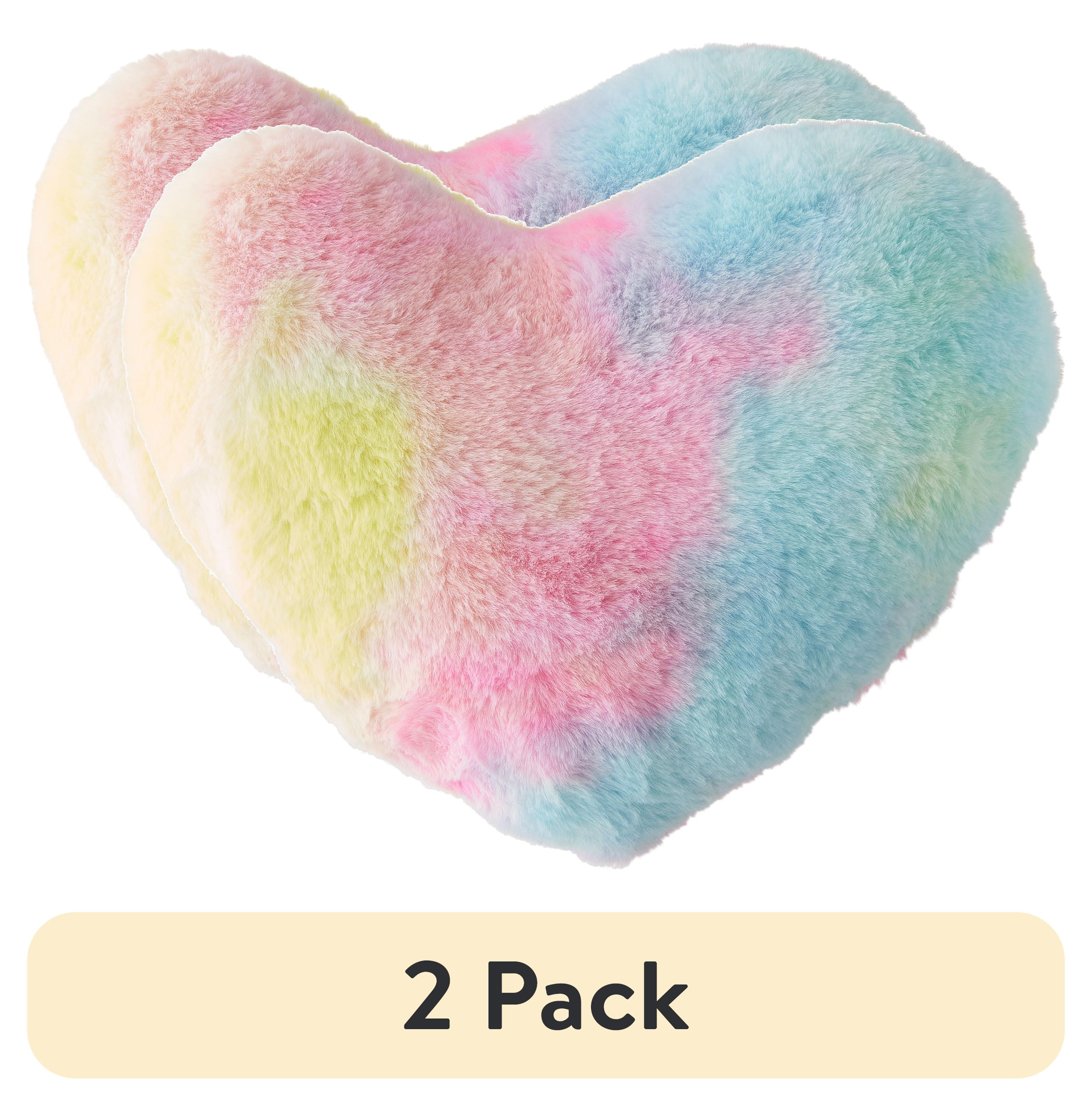 (2 pack) Parent's Choice Plush Tie-Dye Heart Shape Toddler Pillow, 1 count