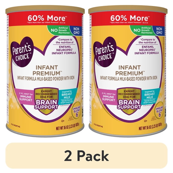 (2 pack) Infant Premium Baby Formula Milk-Based Powder with Iron, Easy to Digest, Inspired by Breast Milk, HMO Immune Support, DHA, Non-GMO