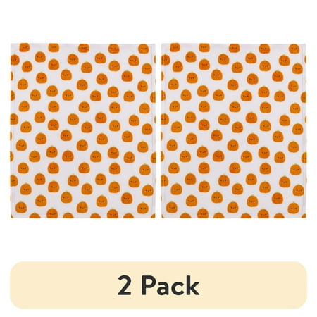 (2 pack) Parents Choice Halloween, Orange, Pumpkin, Blanket