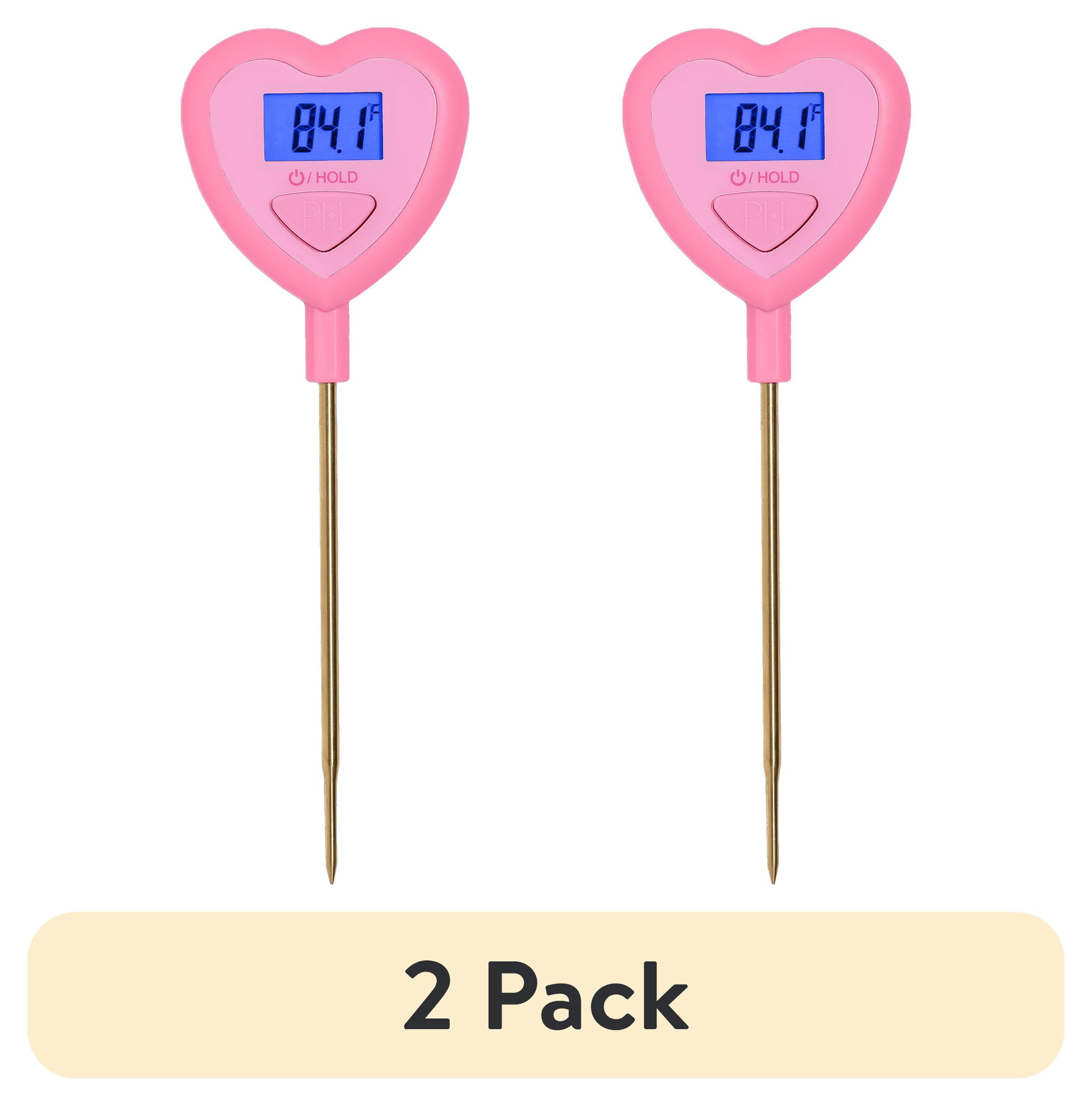 (2 pack) Paris Hilton Digital Heart Shaped Thermometer, Pink