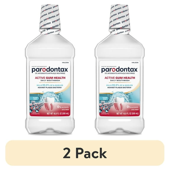 (2 pack) Parodontax Active Gum Health Mouthwash, Clear Mint, 16.9 Fl Oz, for Adults