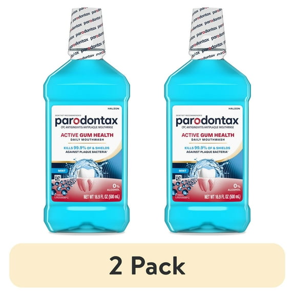 (2 pack) Parodontax Active Gum Health Mouthwash, Mint, 16.9 Fl Oz, for Adults