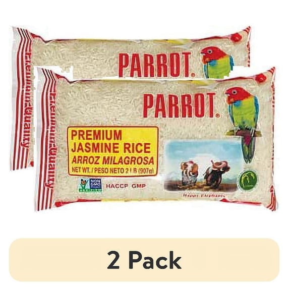 (2 pack) Parrot Premium Jasmine Rice, 32 Oz, 12 Ct